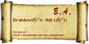 Brankován Adrián névjegykártya